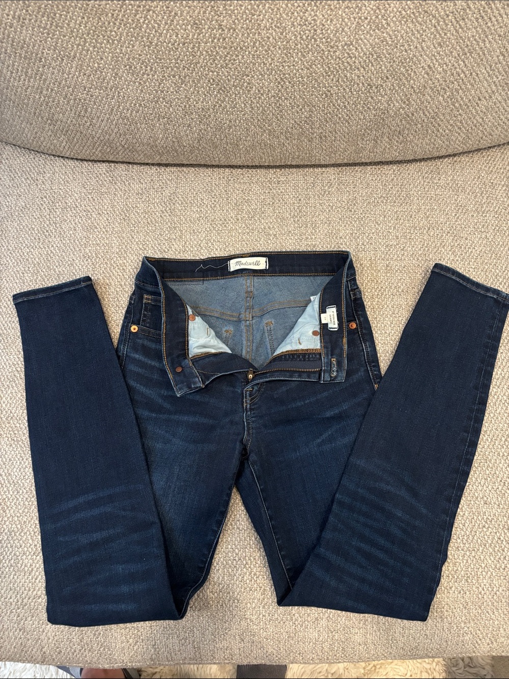 Madewell Skinny Jeans in Deep Indigo